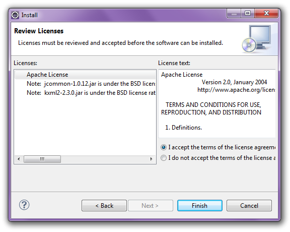 Eclipse ADT accept license agreements